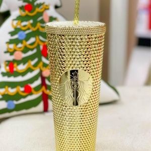STARBUCKS 2022 HOLIDAY GOLD STUDDED VENTI TUMBLER BRAND NEW